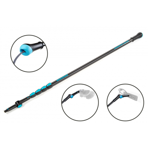 CARBONATOR Perche vitre en fibres de carbone avec passage d'eau ou vapeur MOERMAN