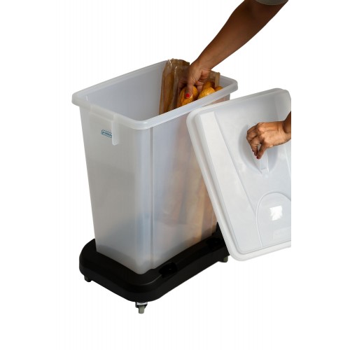 Chariot Ingredients 60L Translucide + Couv.translucide  + Chariot Noir