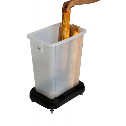 Chariot Ingredients 60L Translucide + Couv.translucide  + Chariot Noir