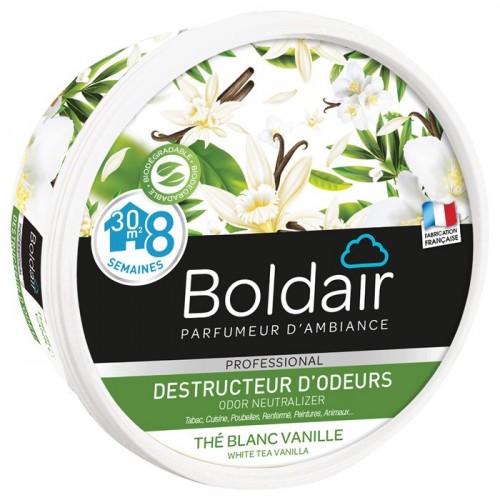 Gel Destructeur d'odeur BolDair Thé Blanc Vanille 300GR Gel Destructeur d'odeur BolDair Thé Blanc Vanille 300GR