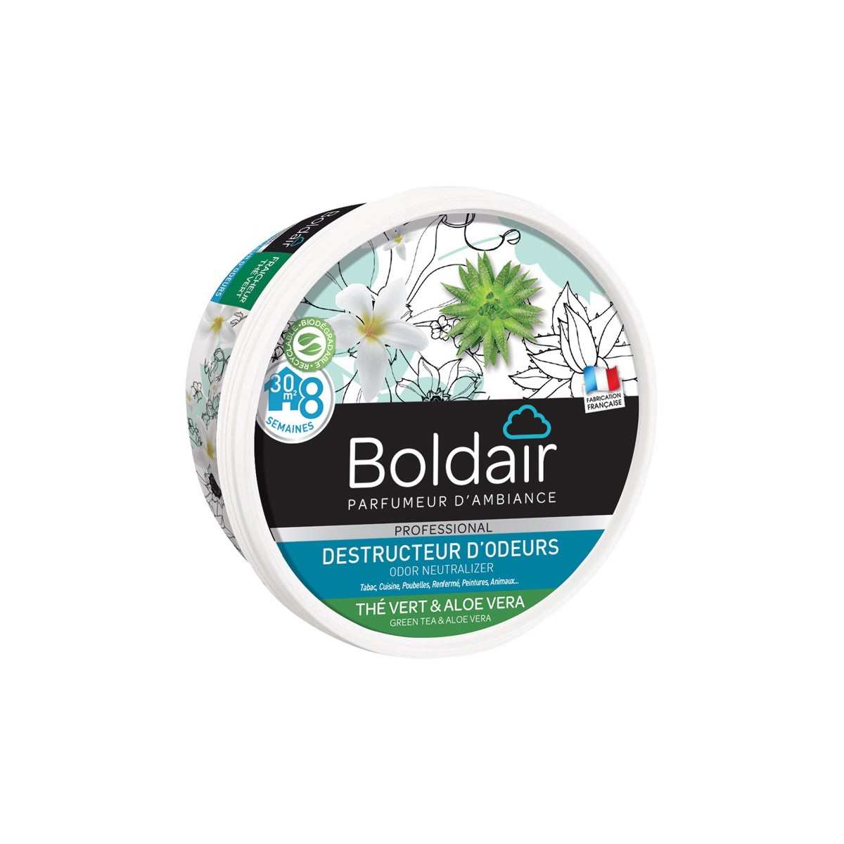 Gel Destructeur d'Odeur Boldair The Vert Aloe Vera /300g