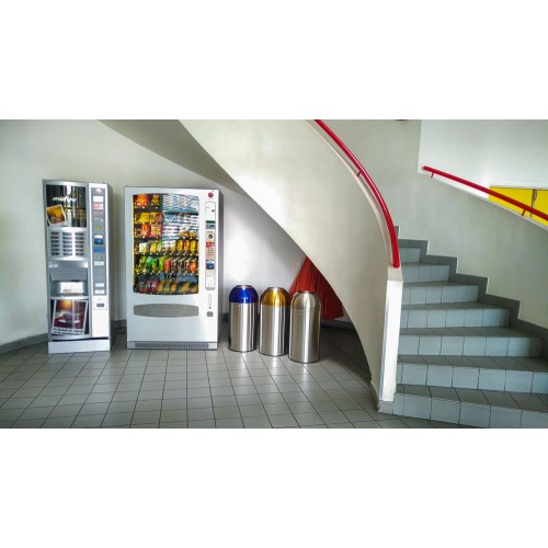 Collecteur "dôme" 40L - Inox Satiné/Bleu