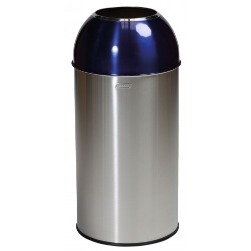 Collecteur "dôme" 40L - Inox Satiné/Bleu