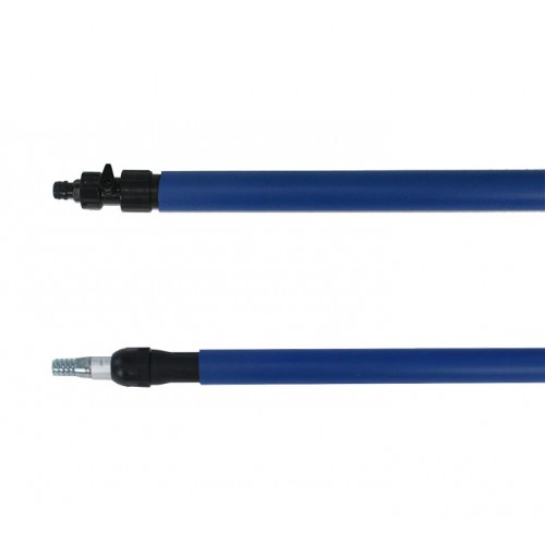 Manche alu télescopique gainé 1,8 m a passage d'eau et vanne arrêt