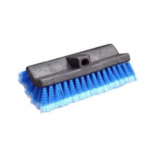 Brosse à récurer pour sol avec long manche, brosse de nettoyage 2 en 1 avec  petite brosse (bleu)