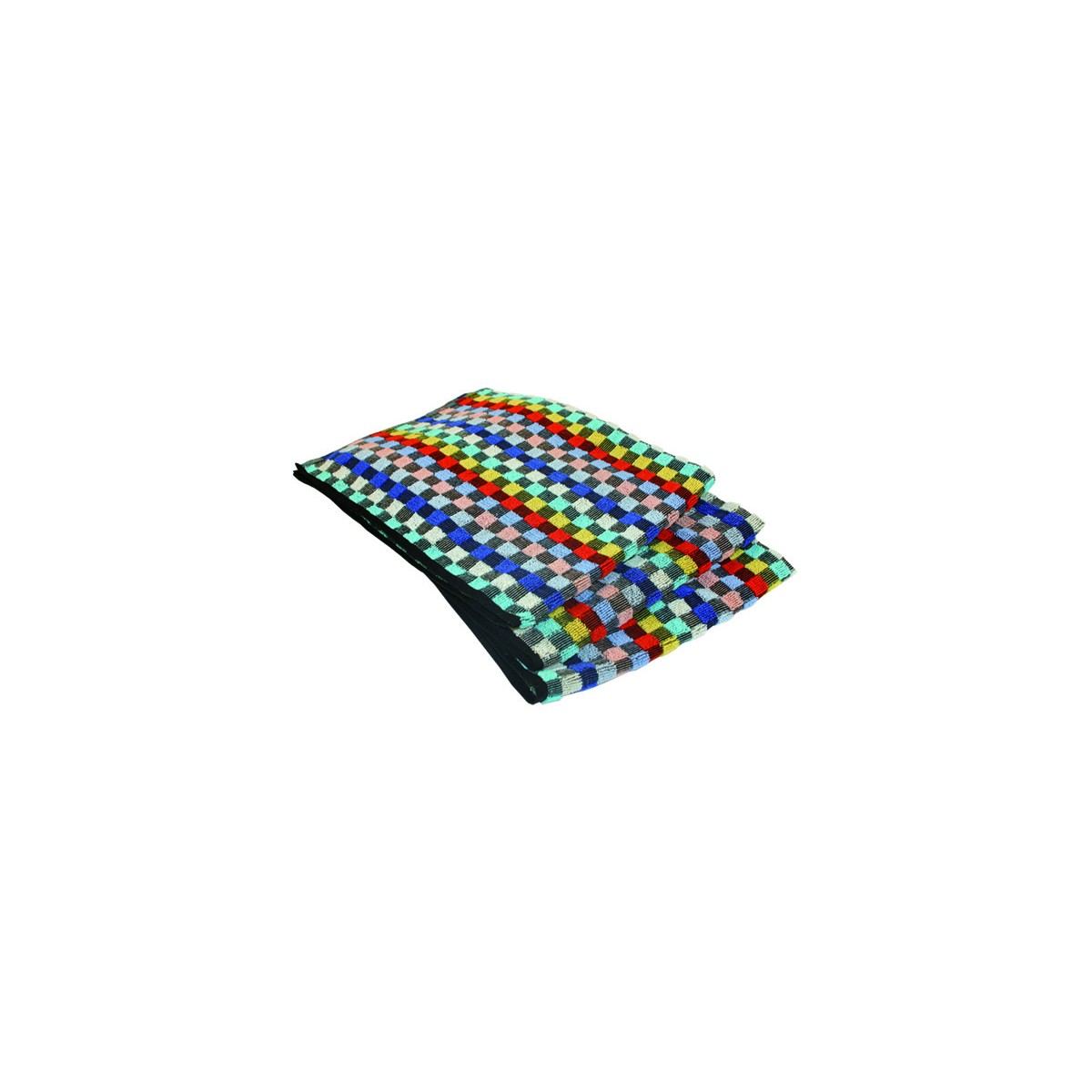 Torchon Mineur essuie main multicolore damier