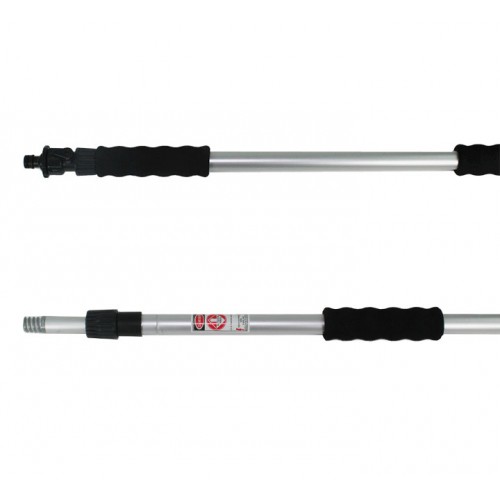 Manche aluminium télescopique 2,4 m a passage d'eau et vanne stop Manche aluminium télescopique 2,4 m a passage d'eau et vanne stop