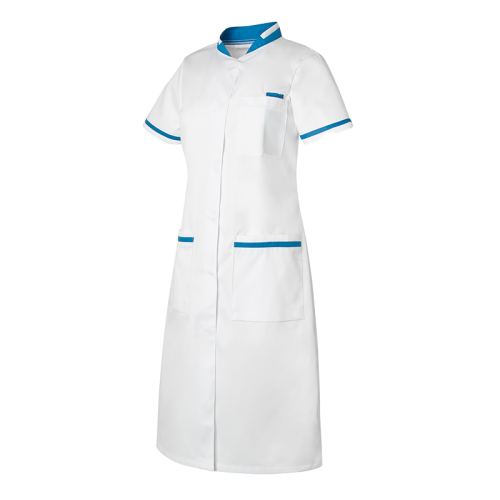 BLOUSE FEMME ANGELINA MC P/C BLANC/BLEU HOPITAL