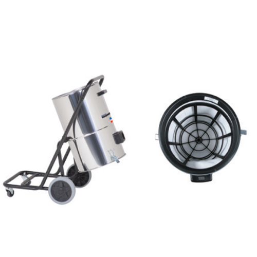 Aspirateur eau et poussière 50L cuve Inox basculante et maxi filtre