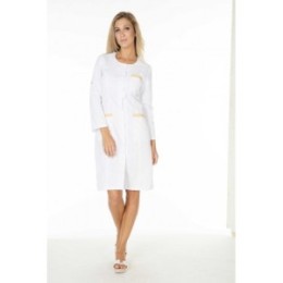 BLOUSE FEMME CAROLINE MT P/C BLANC/MIEL