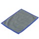 Lavette microfibre Carbone grise 15X20 avec liseré bleu roi