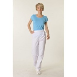 PANTALON FEMME VICTOR COTON blanc