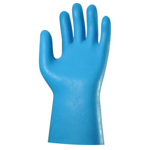 Gant latex sur Jersey coton coloris bleu - Mediprotec