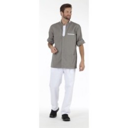TUNIQUES HOMME ALBAN TAUPE/BLANC