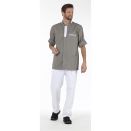 TUNIQUE HOMME ALBAN TAUPE BLANC