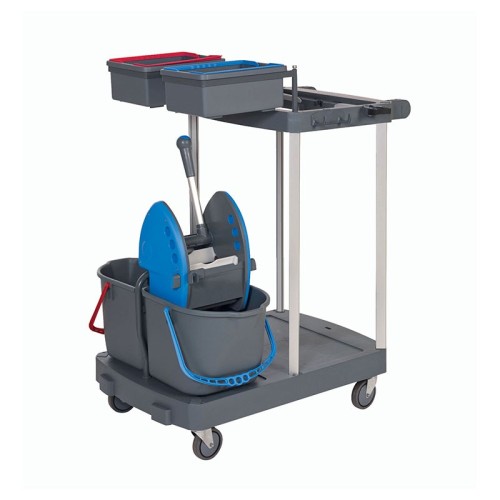 Chariot de ménage OPERA 0.1 seau bi -bac 15/15 litres