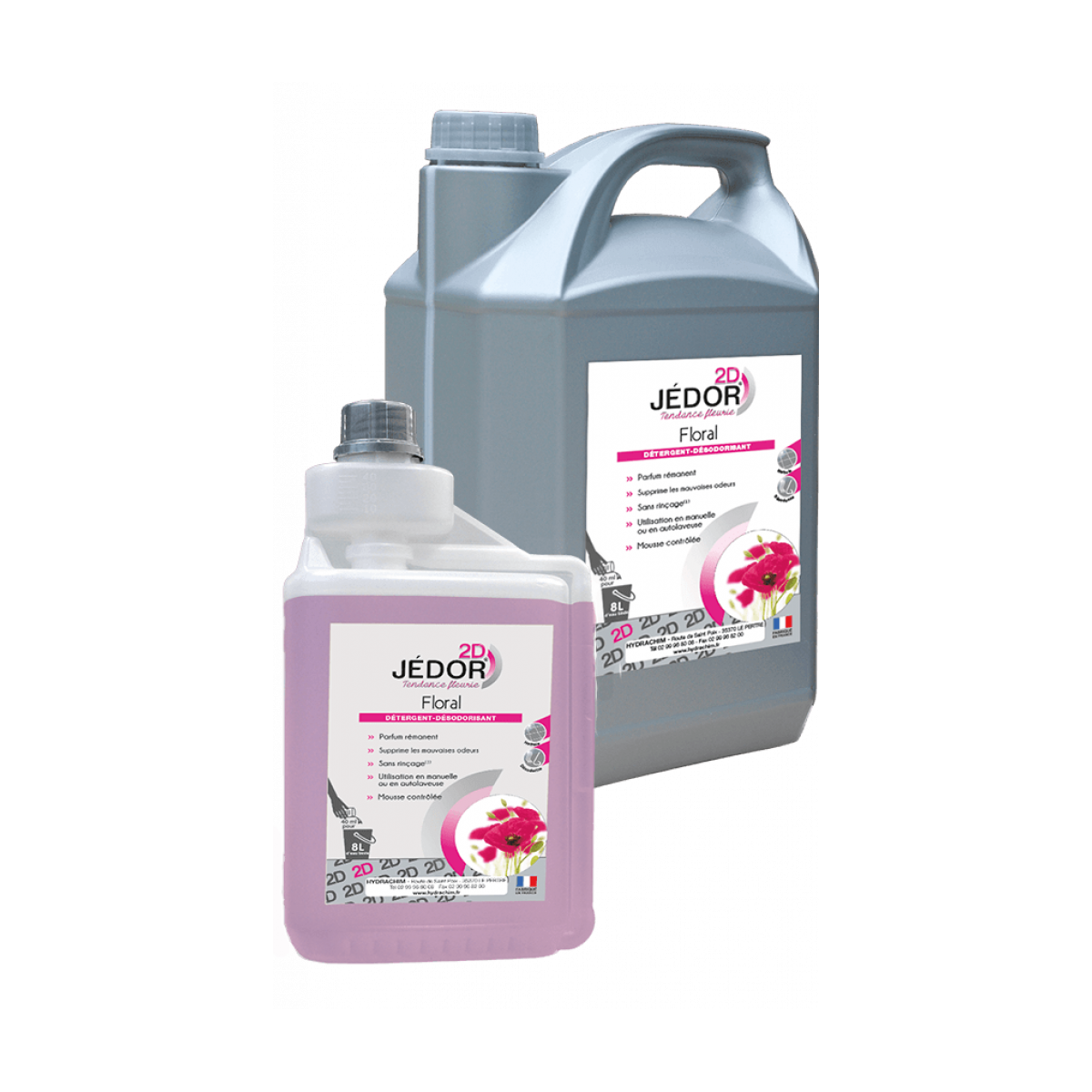 Détergent Désodorisant Sols 2D - Parfum Pin Eucalyptus, 5L, Pour Surfaces Lavables (carrelage, PVC, Bois…)