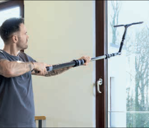 Unger NCP12 Barre Télescopique Ninja Carbone 1,20 M – Ultra Légère, Ergonomique, Antidérapante – Idéale Nettoyage Vitres & Pro