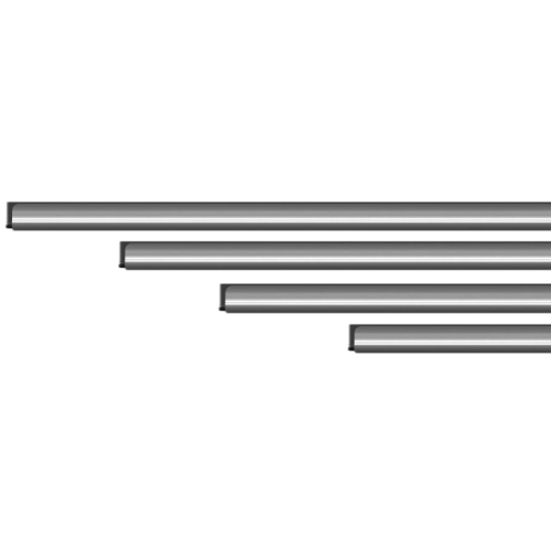 Barrette vitre en inox avec caoutchouc pour raclette vitres Gloss W DME