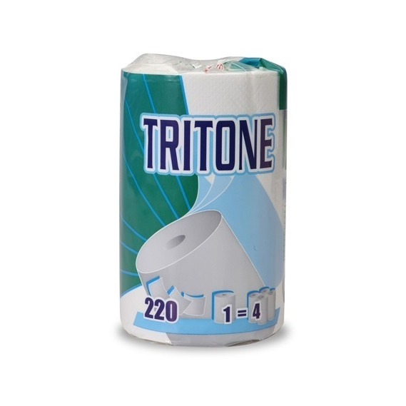 TRITONE essuie-tout menager compact blanc 3 épaisseurs 220 Feuilles TRITONE essuie-tout menager compact blanc 3 épaisseurs 220 Feuilles