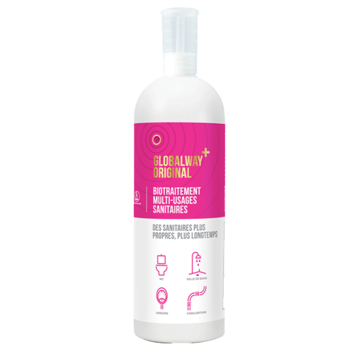 GLOBALWAY PLUS ORIGINAL biotraitement multi usages sanitaires flacon de 1L