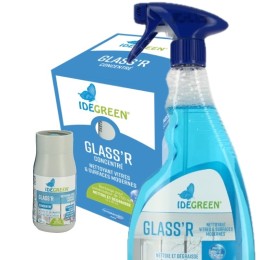 Pack IDEGREEN GLASS'R Nettoyant vitres & Surfaces modernes
