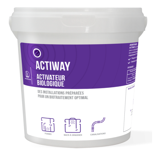ACTIWAY activateur biologique bio-traitement des canalisations seau de 5KG ACTIWAY activateur biologique bio-traitement des canalisations seau de 5KG