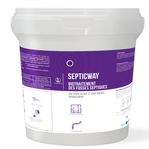 SEPTICWAY seau de 5KG pour bio-traitement fosse septique SEPTICWAY seau de 5KG pour bio-traitement fosse septique