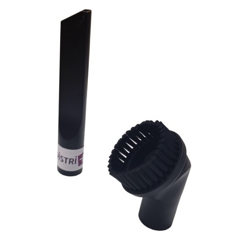 Lot de 1 suceur long plat + 1 brosse ronde pour aspirateur allant sur des tubes de diamètre 32mm Lot de 1 suceur long plat + 1 brosse ronde pour aspirateur allant sur des tubes de diamètre 32mm