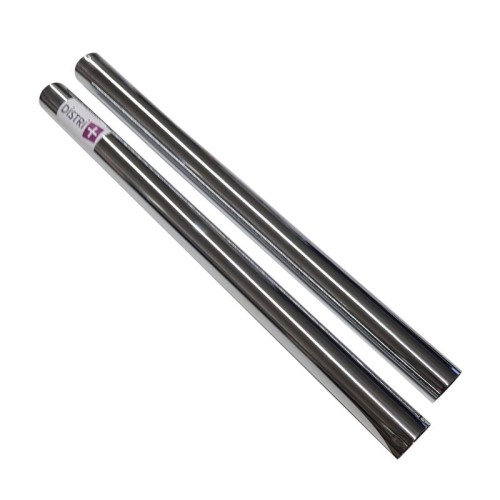 Lot de 2 tubes métal en acier chromé pour aspirateur
