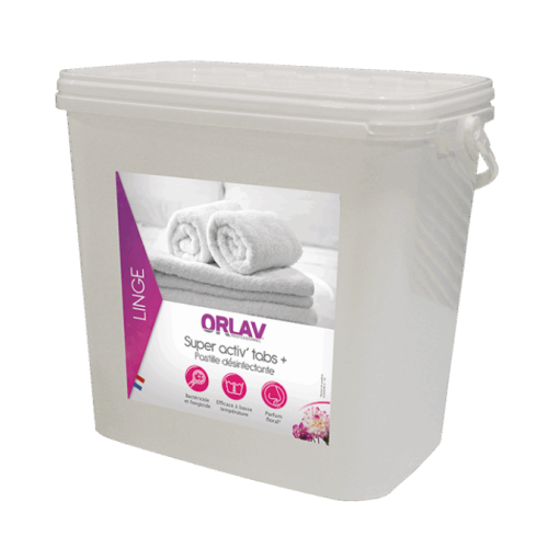 Lessive linge pastilles désinfectantes SUPER ACTIV’ TABS +