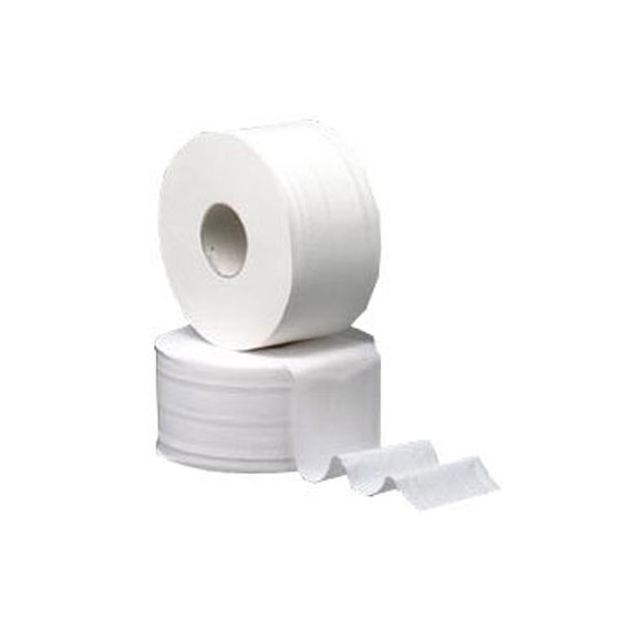Papier Hygienique Mini JUMBO blanc 2 plis gauffrés ecolabel