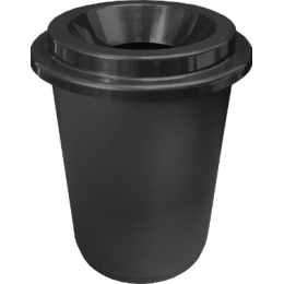 Poubelle ronde DONUTS 50L noire
