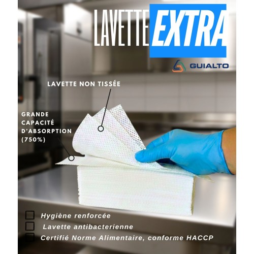 Lavette HACCP Blanche EXTRA pour nettoyage alimentaire