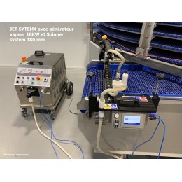 JET SYSTEM 4 avec générateur vapeur industriel 18KW et spinner 180 mm Reconditionné