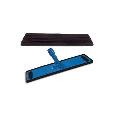 Balai trapèze 60 cm avec lamelles en caoutchouc pour balayage humide professionnel