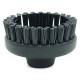 Brosse avec poils polyester noirs 60 mm