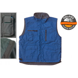 Gilet CARISTE Bleu doublé polaire