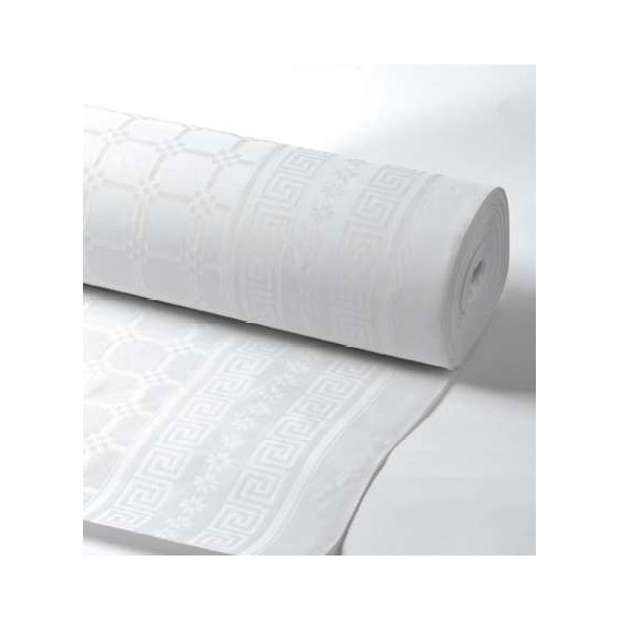 Nappe papier damassée blanche