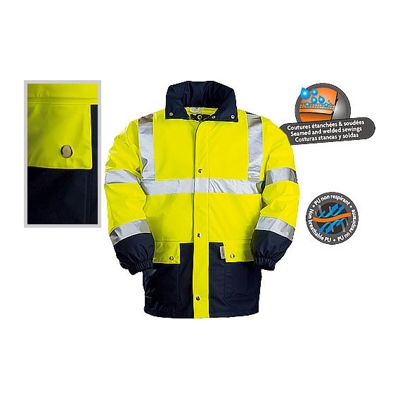 Veste Haute Visibilité Hi-Viz jaune/marine