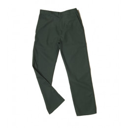 Pantalon à zip 65% coton 35% polyester vert us
