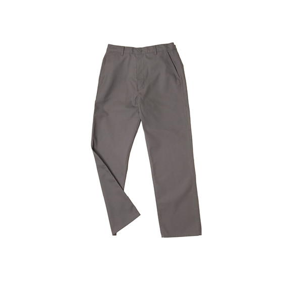 Pantalon à zip 65% coton 35% polyester gris acier