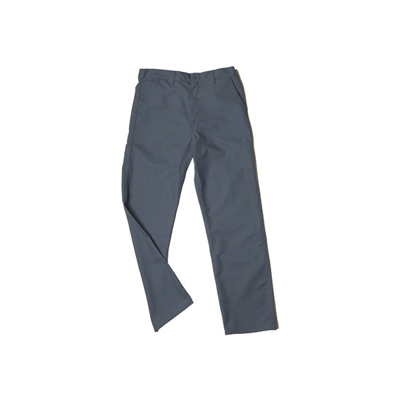 Pantalon à zip 65% coton 35% polyester gris ardoise