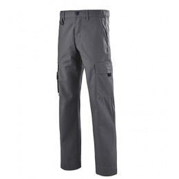 Pantalon de travail multipoches gris acier