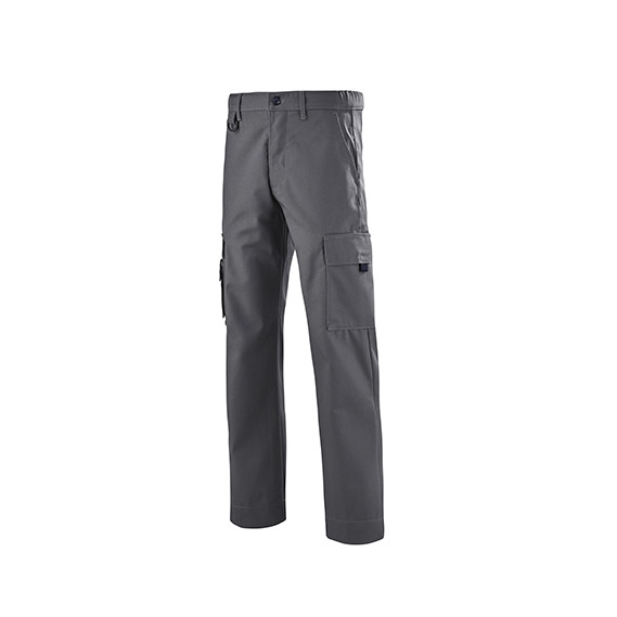 Pantalon de travail multipoches gris acier