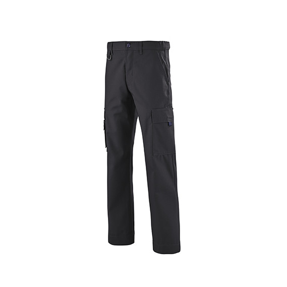 Pantalon multipoches 65% coton 35% polyester noir