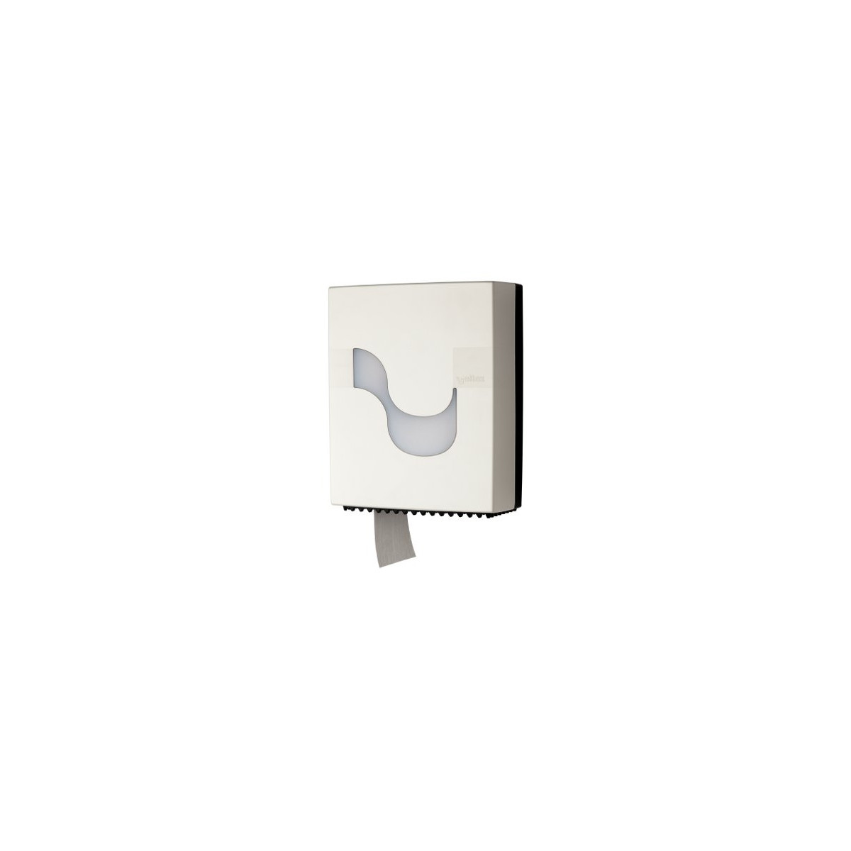 Distributeur De Papier Toilette Mural Blanka - 1 Rouleau, Inox F17, Couleur Blanc RAL 9016, Fixation Par Vis