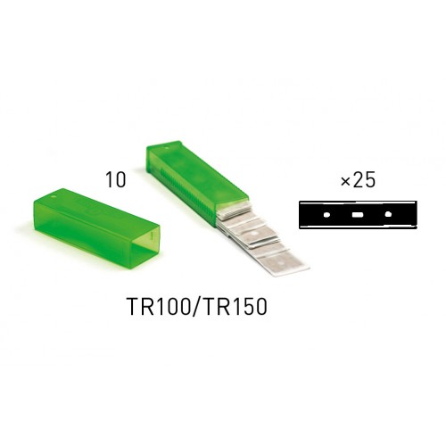 25 LAMES de rechange TRIM 10cm (O,2 mm), étui plastique