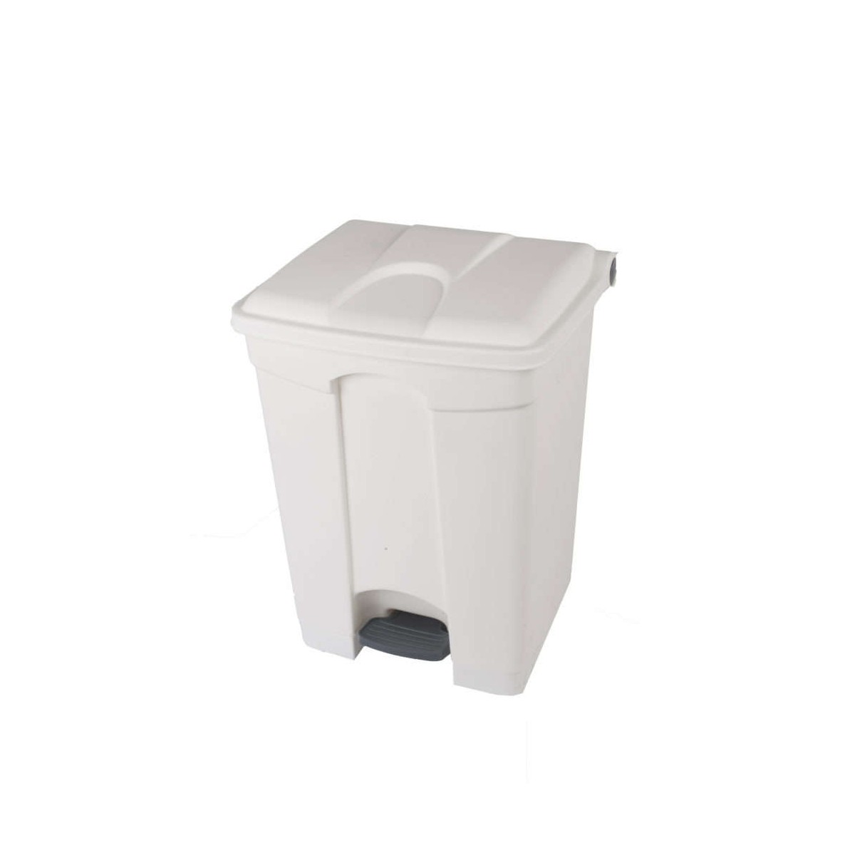 Poubelle 70 l blanche à pédale pour cuisine professionnelle