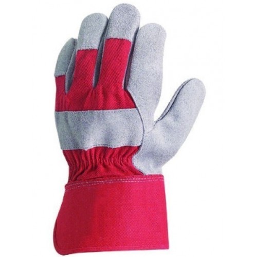 Paire de gants de soudeur anti-chaleur en croûte bovin doublé